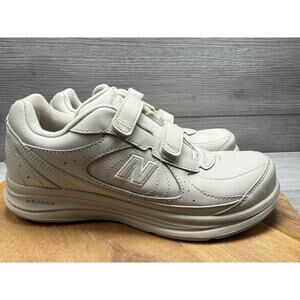 New Balance Walking Shoes Beige 577 V1 Hook&Loop Leather WW577VB Women 8.5 USA